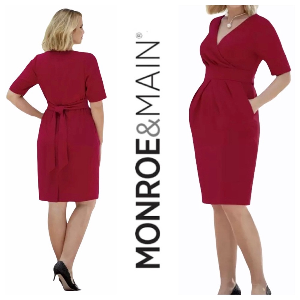 Monroe & Main Red Wrap Dress